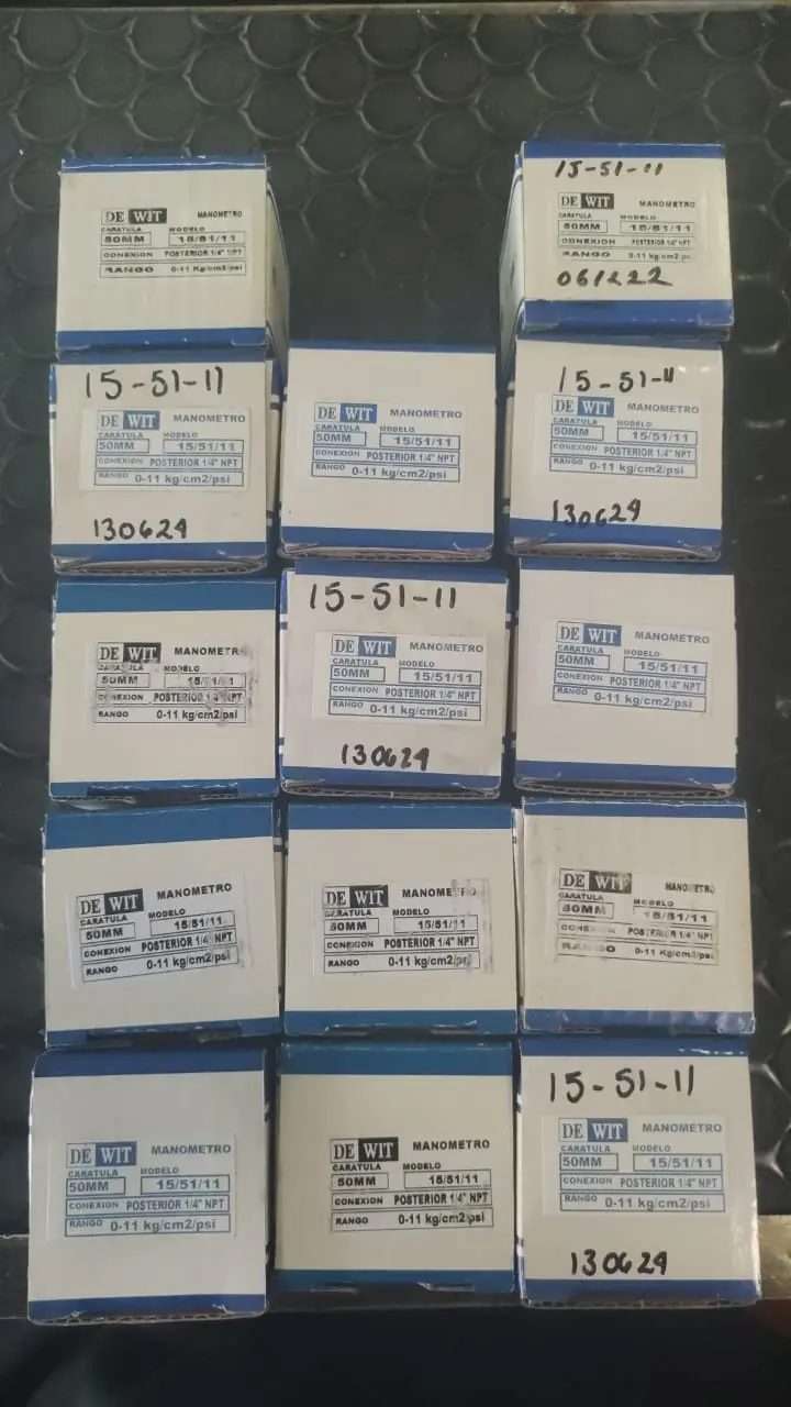 Supply of pressure gauges